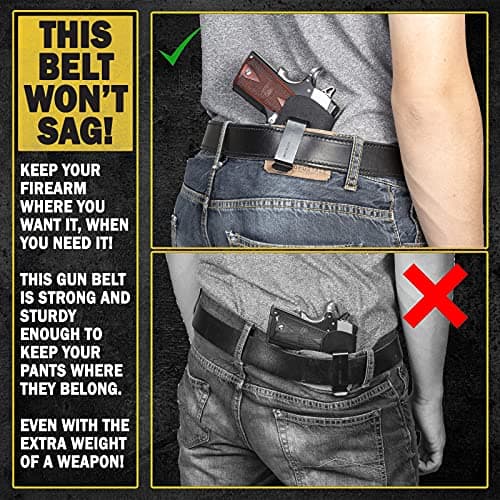 Relentless Tactical The Ultimate Leather Gun Belt | Made in USA | Concealed Carry EDC Belt for Men