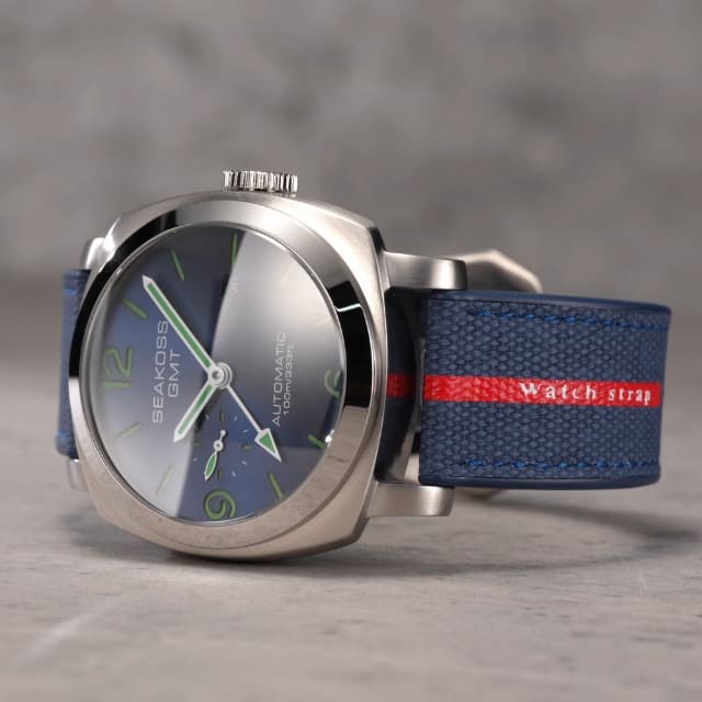 SEAKOSS GMT Watches for Men Automatic 45MM Date 10ATM Waterproof Seagull ST2557 Movement Luminous Stainless Steel Sapphire Glass Mechanical Wristwatches S8441