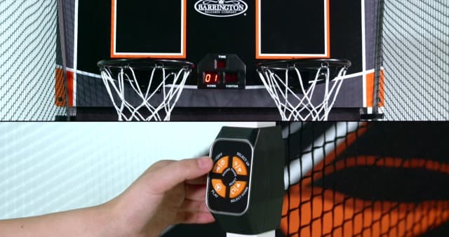 Barrington Urban Arcade Basketball Game Indoor Dual Shot, 6 Balls Included, Pop Off with The Perfect Indoor Electronic Basketball Game