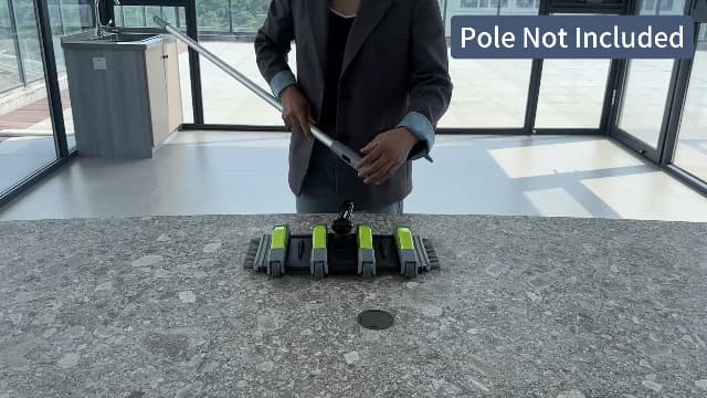 Sepetrel Heavy Duty Pool Vacuum Head with Wheels & Aluminum Handle, Professional Weighted Flexible Vacuum Head