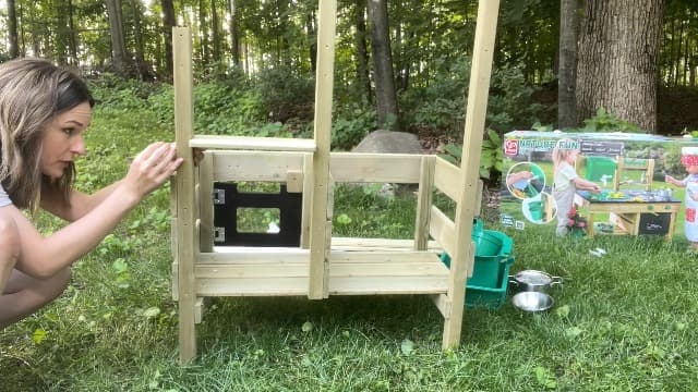 Hape Outdoor Kitchen | Mud Kitchen Wooden Toy Playset with Accessories, for Children Ages 3+ Years