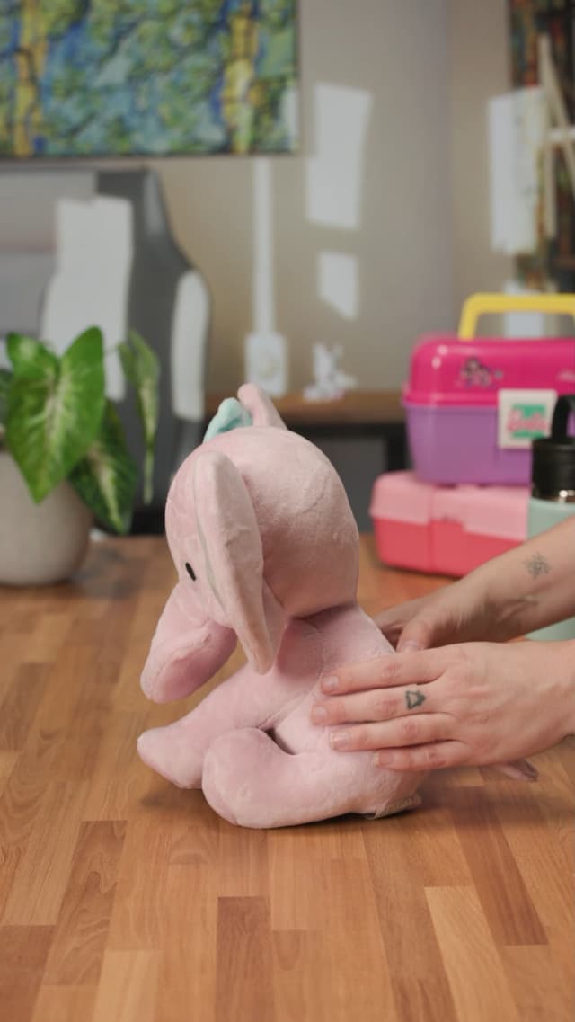 Bedtime Originals Twinkle Toes Pink Elephant Plush, Hazel, 1 Count (Pack of 1)