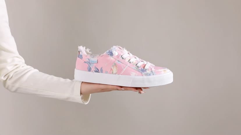 Obtaom Women's Play Fashion Sneaker White Color Washed and Leopard Canvas Slip on Shoes