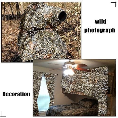 Camo Netting, Camouflage Netting, Hunting Blind Camo Net, Army Party Decorations, Sunshade Fence Nets, Lightweight, Bulk Roll, Mesh, Great for Camping, Shooting, Photograph, Car Cover, Outdoor
