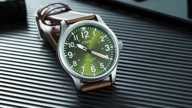 CIVO Analog Wrist Watches for Men: Waterproof Stainless Steel Mens Watches - Silver Watch with Easy Read Dial Men's Watch for Gift