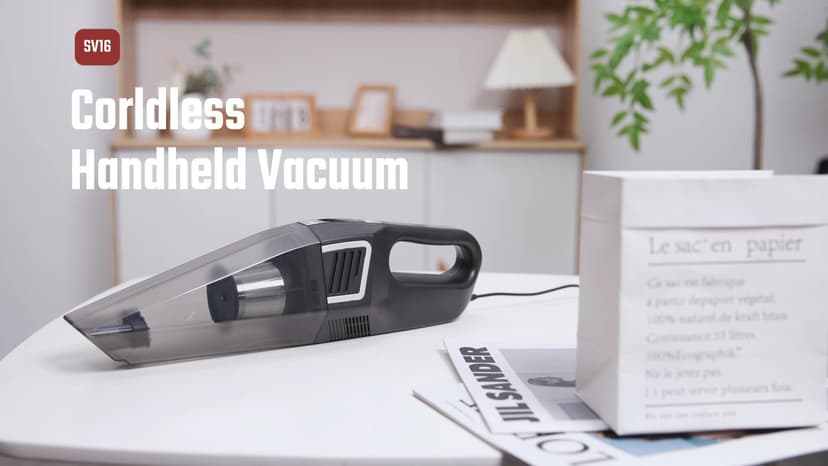 Handheld Vacuum Cordless, 9000PA Strong Suction, 2 Suction Modes, Fast Type-C Charging, Lightweight, Portable Car Vacuum Cleaner for Home Pet Office