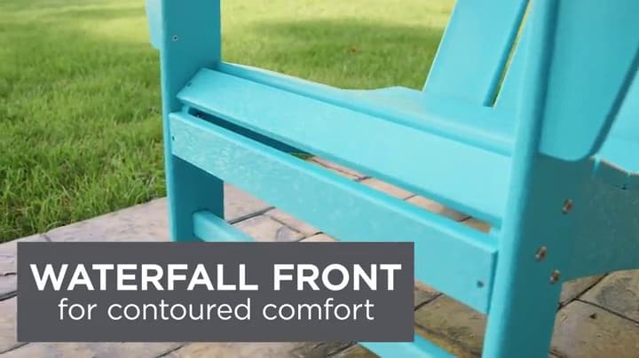 Polywood Modern Adirondack Chair – All-Weather Outdoor Lawn Adirondack Chairs – HDPE, Fade-Resistant & Durable Outdoor Furniture – For Patio, Deck & Fire Pit Chairs – Black