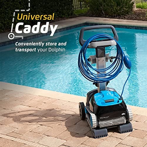 Dolphin Nautilus CC Automatic Robotic Pool Vacuum Cleaner, Always Cleaning, Never Charging, Includes Caddy for Easy Transport and Storage, Ideal for In-Ground Pools up to 33 FT in Length