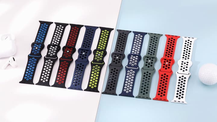 5 Pack Sport Bands Compatible with Apple Watch Band 44mm 45mm 46mm 42mm 41mm 40mm 38mm 49mm for Men Women, Breathable Silicone Wrist Strap for iWatch Series 11 10 9 8 7 6 5 4 3 2 1 SE3 2 1 Ultra3 2 1