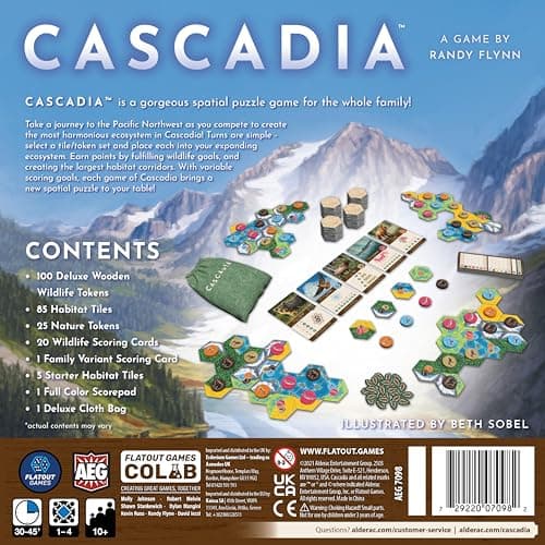 AEG & Flatout Games | Cascadia - Award-Winning Board Game Set in the Pacific Northwest | Easy to Learn | Quick to Play | Ages 10+