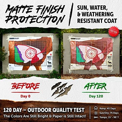 MASANI Beast Pack - Life Size Deer, Elk, and Boar Paper Shooting Targets - Indoor/Outdoor, Backyard Range Fun for All BB Gun, Pistol, Rifle, Crossbow, Archery, Pellet and Airsoft Guns - 19 x 25 Inch