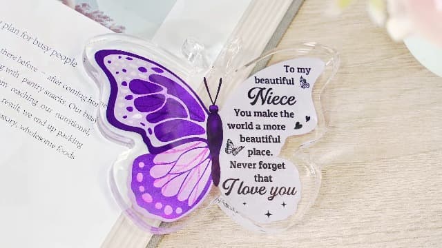 Graduation Gifts for Niece, Niece Gifts from Auntie, Niece Graduation Gifts, Butterfly-Shaped Plaque, Niece Birthday Gifts, Birthday Gifts for Niece Adult B0D7LJ6V88