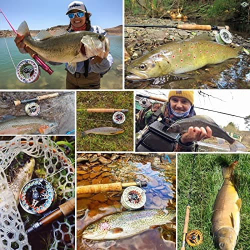 M MAXIMUMCATCH Maxcatch ECO Large Arbor Fly Fishing Reel (3/4wt 5/6wt 7/8wt) and Pre-Loaded Fly Reel with Line Combo