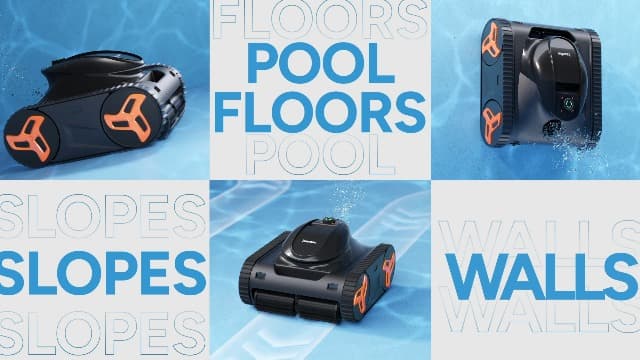 iGarden Robotic Pool Cleaner KN Series, 210-Min Runtime, Smart 3D Navigation, Full-Inverter Energy-Saving Tech, Cleans Floor, Wall & Waterline, for Above-Ground & Inground Pools, Matte Black