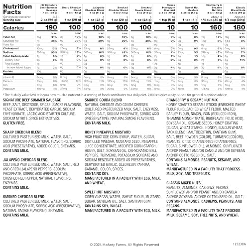 Hickory Farms Signature Beef Meat and Cheese Gift Basket (Large) - Box Set | Charcuterie Board Food | Summer Sausage | Father's Day | Mother's Day | Easter | Christmas | Holiday | Housewarming | Gourmet | Sympathy | Care Package