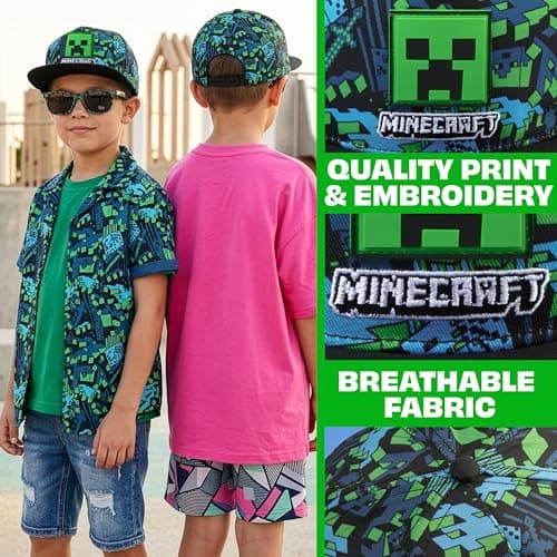 Spongebob | Minecraft | Fortnite | Super Mario | Kids Baseball Cap & Sunglasses with UV Protection, Gifts for Boys