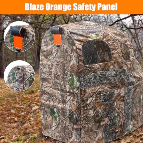 Hunting Blinds with Chair Pop Up Ground Blinds with Carrying Bag Portable 1-Person Hunting Tent for Deer & Turkey Hunting