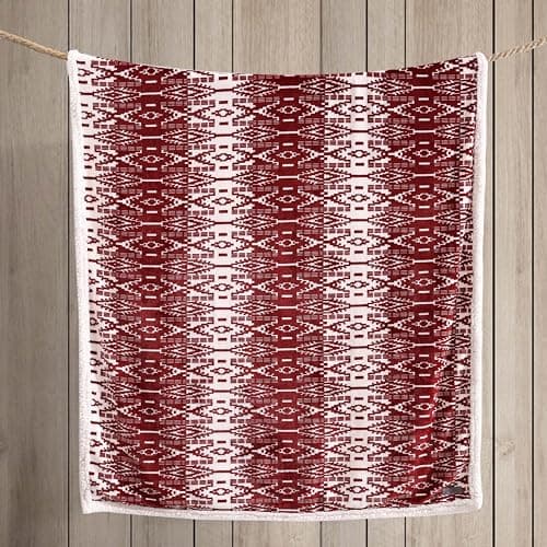 Eddie Bauer - Throw Blanket, Super Soft Reversible Sherpa Fleece Bedding, Cozy Plaid Home Decor (San Juan Red Clay, 50" x 60")