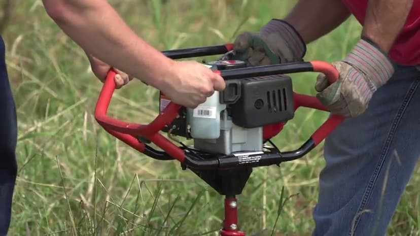 EARTHQUAKE 10310 Dually 1 or 2-Person Earth Auger Powerhead, 52cc 2-Cycle Viper Engine, Fits All Auger Bits 2”-10” Wide