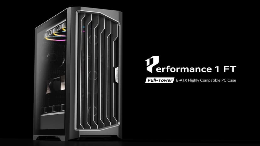 Antec Performance 1 FT, Full Tower, RTX40 Fully Compatible, Temp Display, 4 x Storm T3 PWM Fans, Type-C, Dual TG Side Panels, Removable Top Bracket, High Airflow Mesh Front Panel, E-ATX PC Gaming Case