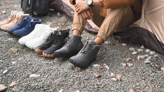 FLARUT Mens Womens Barefoot Snow Boots Winter Warm Shoes Fur Lined Wide Toe Box Zero Drop Ankle Sneakers