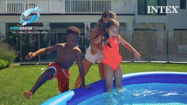 Intex Inflatable Above-Ground Swimming Pool, Easy Set 15ft x 42in w/Filter Pump & Ladder