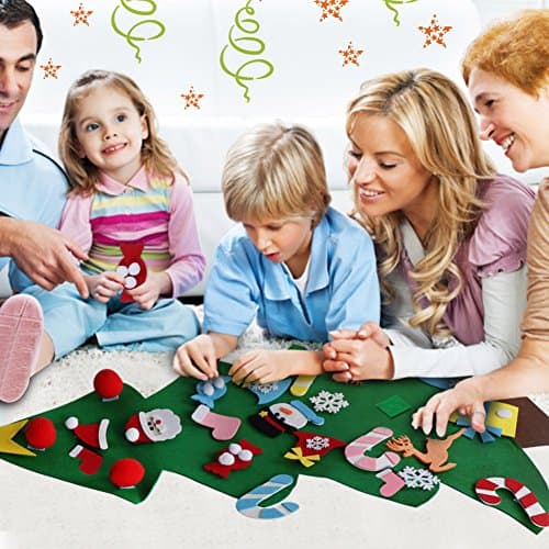 3FT Felt Christmas Tree for Kids Wall with 26 Christmas Ornaments Set, Christmas Crafts for New Year, Xmas Gifts, Indoor Aytai DIY Felt Christmas Tree for Toddlers, Hanging Christmas Decorations B075MY3NFW