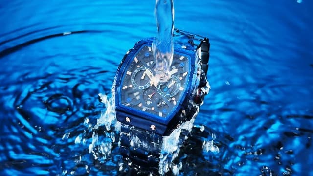 OLEVS Watches for Men Analog Quartz Luxury Diamond Waterproof Chronograph Stainless Steel Big Face Square Date Moon Phase Roman Numeral Dress Watch for Men