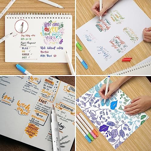 Fudenosuke Brush Pen - 16 Colors Calligraphy Brush Pens for Hand Lettering, Calligraphy, Drawing, Writing, Journaling GC-SB16