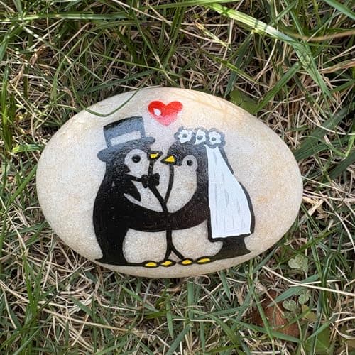 mqajdv Penguin Groom Gift from Bride – To My Husband on Our Wedding Day – Thoughtful Marriage Keepsake for Husband from Wife-to-Be – Unique Big Day Gift with Card