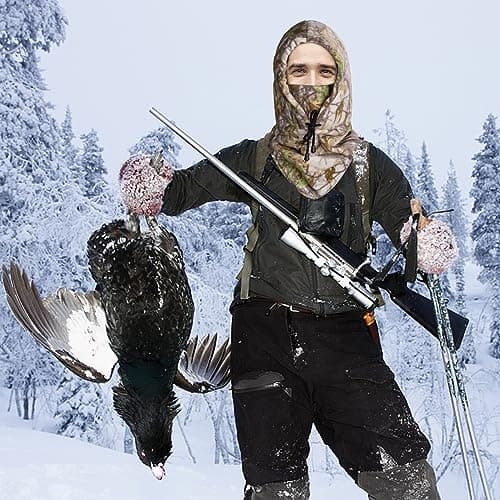 Watayo Hunting Face Mask for Cold Weather- Winter Camouflage Balaclava Face Mask- Hunting Trapper Hat Headwear for Men Women