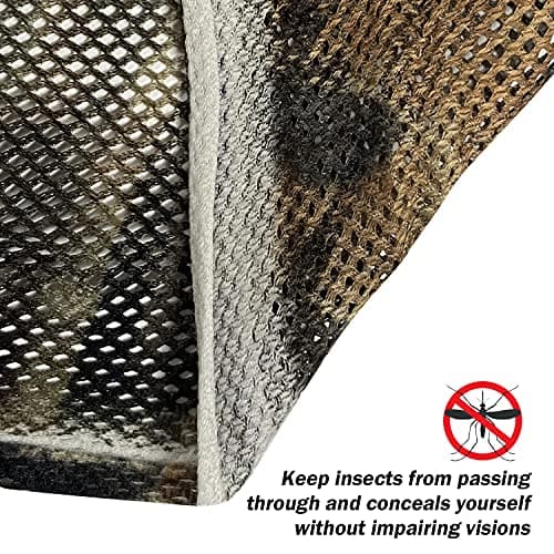 GRVCN 300D Camouflage Netting Camo Burlap Blind Material Cover for Hunting Ground Blinds Wargames Wildlife Photography