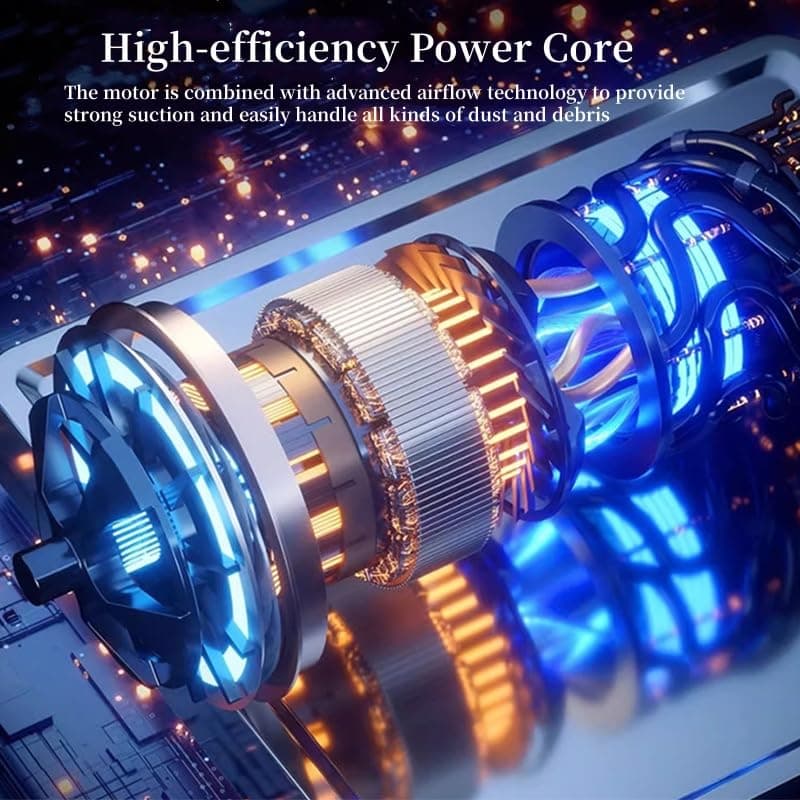 Hiluce Car Vacuum Portable Cordless, Handheld Vacuum Cleaner High Power for Wet and Dry, USB Rechargeable Lightweight Cordless Vacuum, 0.45L Capacity Storage Bag,for Car/Stairs/Pet Hair(Black Silver)