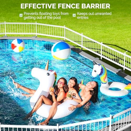 VINGLI Above Ground Pool Safety Fence,Swimming Pool Fences, Pool Fencing,White (Kit A-8 Sections)
