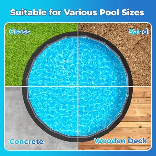 AquaJoyer 15' Round Thicker Heavy Duty Pool Liner Pad for Above Ground Pool, Pool Padding Underlayment for Pool Bottom, Protects Pool Prevents Punctures Weed Barrier Comfortable underfoot
