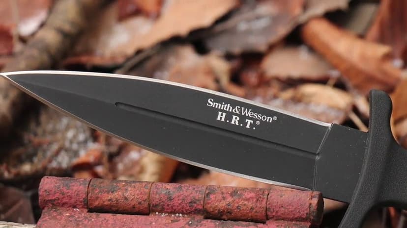 Smith & Wesson 9" H.R.T Double Edged Boot Knife with High Carbon Stainless Steel Blade