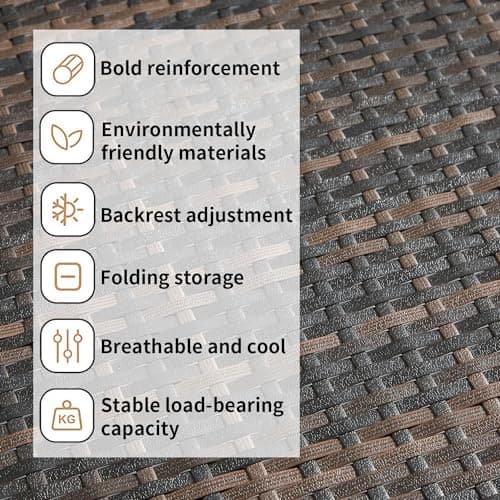 79'' Long Reclining Chaise Lounge Set (Set of 2), Outdoor Wicker Reclining Lounge Chair Patio Rattan Double Chaise Lounge Lawn Sunbathing Chairs Beach Pool Backrest Recliners (Set of 2)