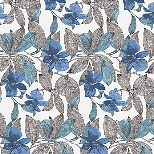 LVTXIII Outdoor Low Back Chair Cushions, Seasonal Replacement Adirondack Chair Cushion with Ties, Patio Waterproof Seat Cushions for Home Garden Use, 21 W x 21 D, Set of 2, Clemens Noir Blue