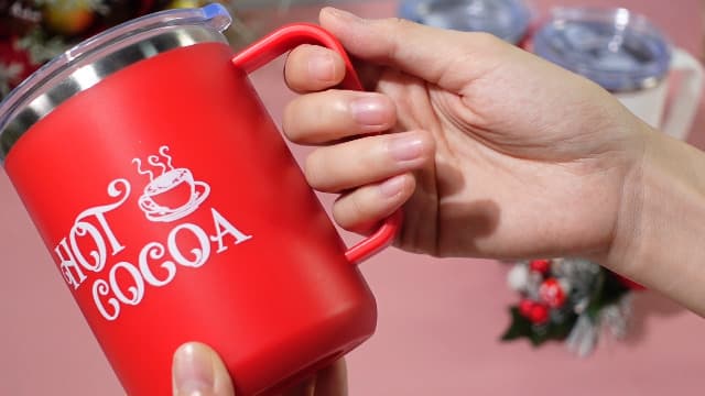 Stainless Steel Insulated Tumbler Bulk, Xmas Cup Straw Lid, for Teacher Coworker Team, Holiday Prints, Office Party Favors Umigy 12 Pcs Christmas Coffee Mug Bulk 17oz Employee Appreciation Gift Cute B0D59Y943Q