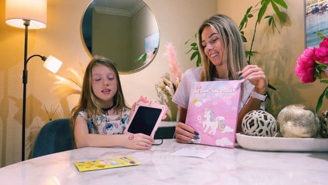 8.5 inch LCD Writing Tablet for Kids, Unicorn Toys Gifts for Girls Aged 3-5, Toddler Girl Kids Educational Travel Toy, Birthday Gift for 3 4 5 6 7 8 9 Year Old Girl (Purple) B0BG1NH1FN