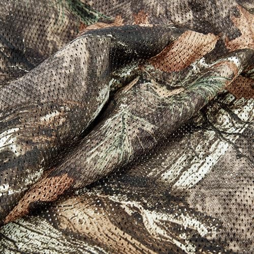 GRVCN Camo Burlap Cradle Mesh Fabric - 75D Camouflage Netting Cover for Hunting Ground Blinds, Camping Military Tree Stands