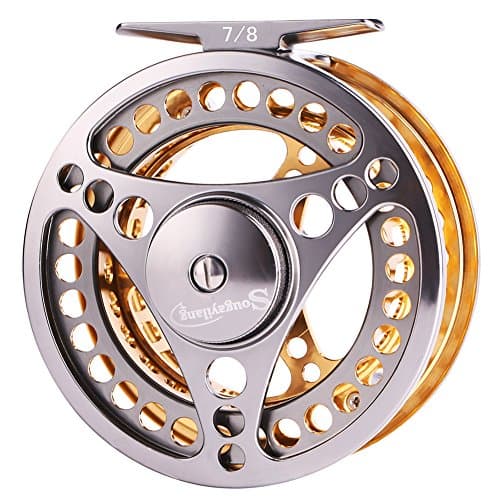 Sougayilang Fly Fishing Reel Large Arbor 2+1 BB with CNC-machined Aluminum Alloy Body and Spool in Fly Reel