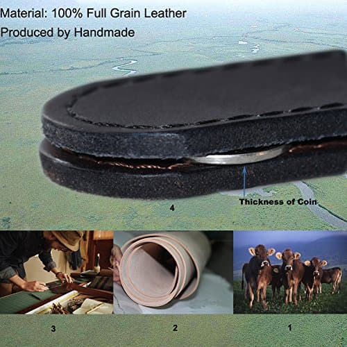 Kmioc Concealed Carry CCW Leather Gun Belt 1 1/2 inch 100% Full Grain Thick Leather Belt for Gun Carry