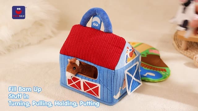 6PCS Farm Toys Montessori Toys for 6 Month Old Baby Gifts Toddlers Christmas Stocking Stuffers 1 Year Old Boy Girl Gifts hahaland Baby Toys 6-12 Months, Surprise Barn Farm Animals with Sounds Word B0F2HRNW75