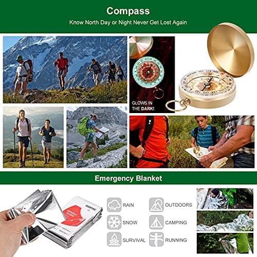 Gifts for Men Dad Christmas Husband Teenage Boy, Survival Kit 28 in 1, Survival Gear Tool Emergency Tactical Equipment Supplies Kits for Families Outdoors Camping Hiking Adventures B09DPFD2DP