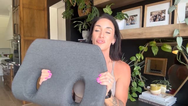 strusery Memory Foam Ear Pillow with Hole - for Side Sleepers, Ear Pain Relief & Piercing Aftercare (CNH Pillow), Comfortable for Earplugs & Headphones