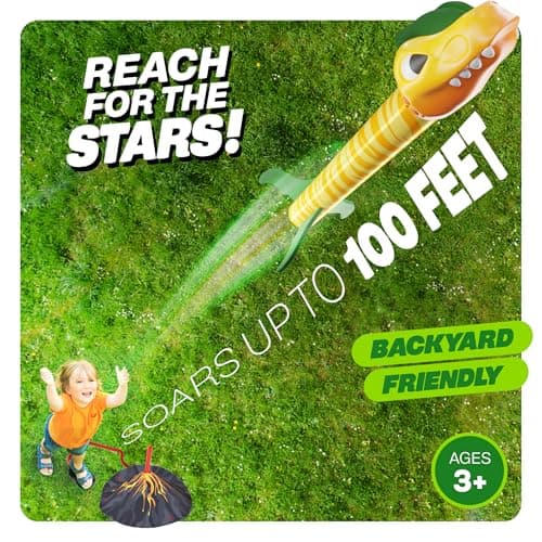 Ninja Blast Dinosaur Toy Rocket Launcher for Kids Toys for Kids 3-5 5-7 4-6 - Outdoor Toys for Kid Ages 4-8 - 3 4 Year Old Boy Birthday Gift - Gifts for Boys Age 3 4 5 6 Years Toy for Toddlers