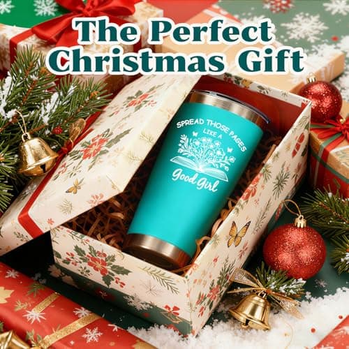 Book Lovers Gifts for Women - 20oz Stainless Steel Tumbler with Lid Straws, Perfect Bookish Gift for Readers, Book Club Gifts, Reading Accessories for Bookworms