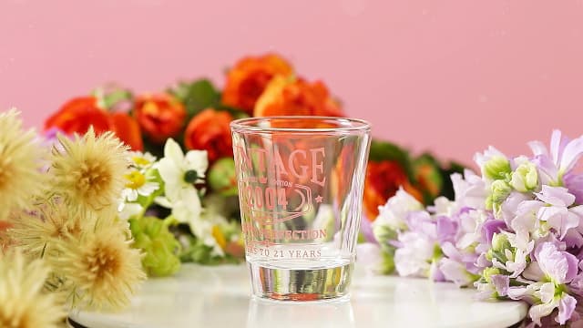 21st Birthday Gifts for Her - Limited Edition Shot Glass - Vintage 2004 Cheers To 21 Years, Finally 21 Party Decorations Supplies - Turning 21 Bday Present for Girl Women Sister Daughter Friends