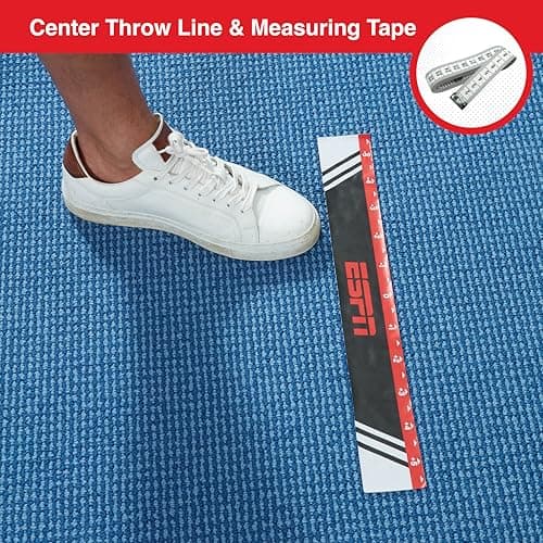 ESPN Dart Board Includes 6 Steel Tip Darts, Bristle Dartboard with Radial Spider Wire and Staple Free Bullseye, Ideal Gifts for Men